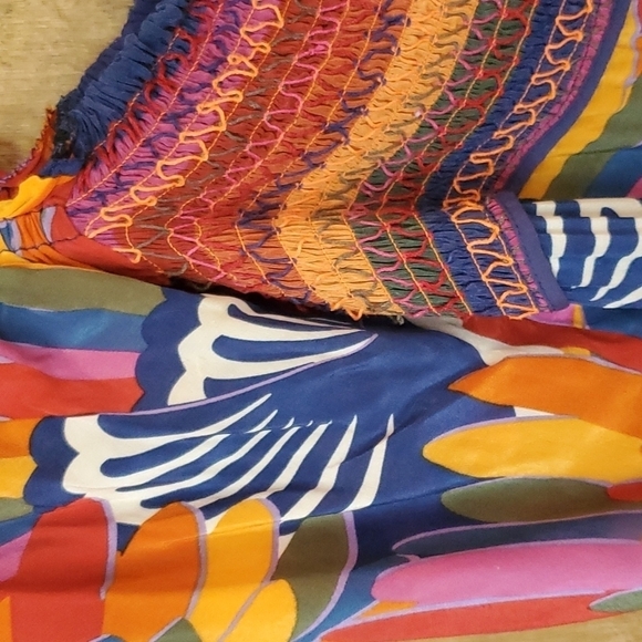 FARM Rio maxi Dress XS Silk Bird Pattern - Picture 2 of 6